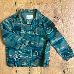 Zara Camo Button up Jacket